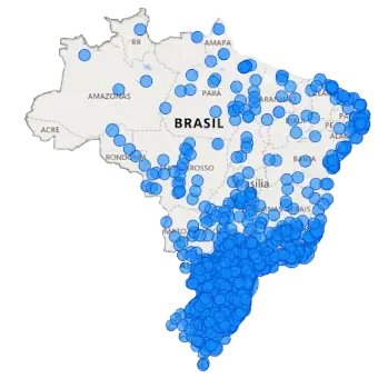 mapa atualizado Brasil